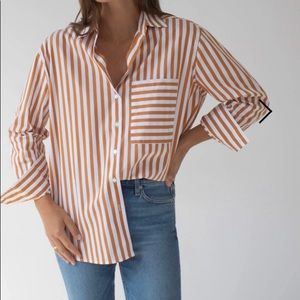 AYR The Deep End Striped Button Down in Aperitif